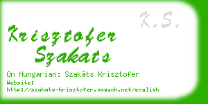 krisztofer szakats business card