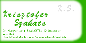 krisztofer szakats business card